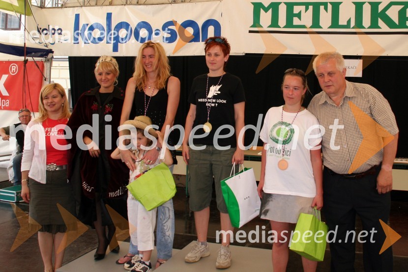 Renata Brunskole, županja občine Metlika, Simona Žugelj, druga kraljica metliške črnine, Rosana Dular, Dolenjske Toplice, Natalija Šintler Tasič, Novo mesto, Andreja Kopa, FIT klub in Andrej Sever, predsednik Športne zveze Občine Metlika27. Vinska vigred