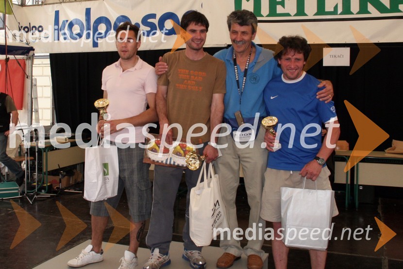 Almir Demirovič, ŠD Loška dolina, Boštjan Kozan, AK Portovald, Željko Golaš in Franci Menič, TK Portovald27. Vinska vigred