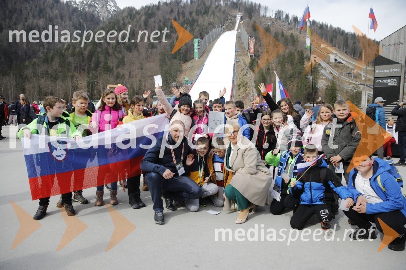  Uroš Zupan, direktor, Smučarska zveza Slovenije ; dr. Nataša Pirc Musar, predsednica Republike SlovenijePlanica 2024, četrtek