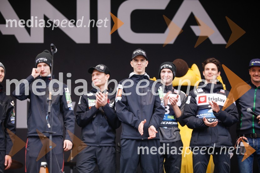  Lovro Kos, smučarski skakalec;  Anže Lanišek, smučarski skakalec;  Žak Mogel, smučarski skakalec;  Žiga  Jelar, smučarski skakalec;  Maksim Bartolj, smučarski skakalecPlanica 2024, četrtek