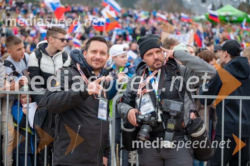  Aleksandar Domitrica, fotograf;  Sandi Fišer, fotograf, MediaspeedPlanica 2024, četrtek