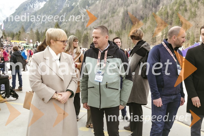 dr. Nataša Pirc Musar, predsednica Republike Slovenije;  Tomaž Šušteršič, generalni sekretar organizacijskega komiteja PlanicaPlanica 2024, četrtek