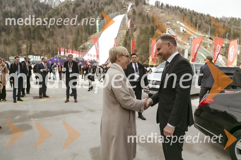 dr. Nataša Pirc Musar, predsednica Republike Slovenije;  Andrzej Duda, predsednik Republike PoljskePlanica 2024, četrtek