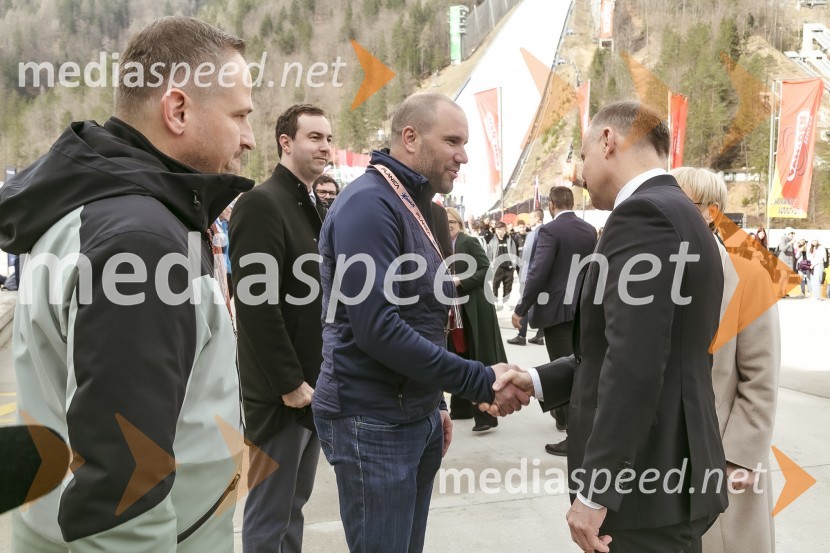  Uroš Zupan, direktor, Smučarska zveza Slovenije ;  Andrzej Duda, predsednik Republike PoljskePlanica 2024, četrtek