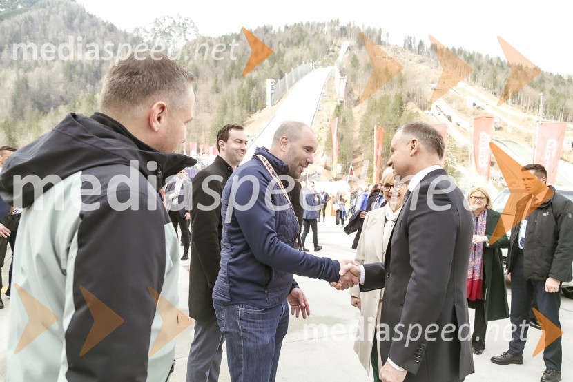  Uroš Zupan, direktor, Smučarska zveza Slovenije ;  Andrzej Duda, predsednik Republike PoljskePlanica 2024, četrtek