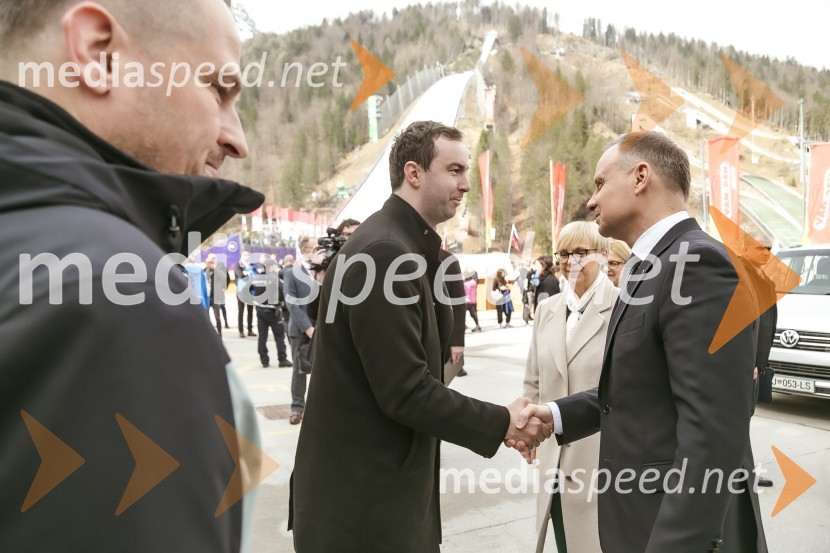  Rok Capl, v.d. direktor, Spirit Slovenia;  Andrzej Duda, predsednik Republike PoljskePlanica 2024, četrtek