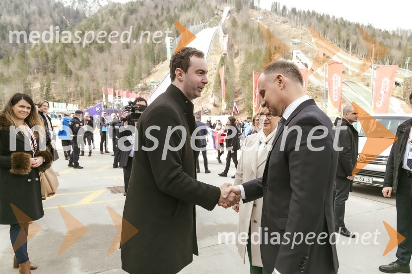  Rok Capl, v.d. direktor, Spirit Slovenia;  Andrzej Duda, predsednik Republike PoljskePlanica 2024, četrtek