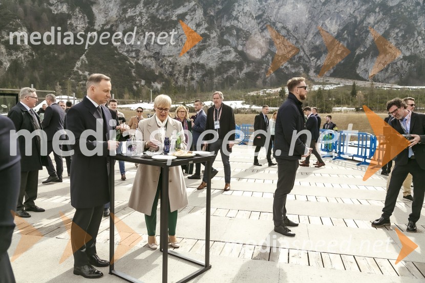  Andrzej Duda, predsednik Republike Poljske; dr. Nataša Pirc Musar, predsednica Republike SlovenijePlanica 2024, četrtek