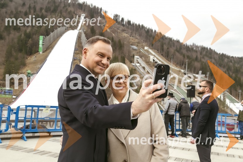  Andrzej Duda, predsednik Republike Poljske; dr. Nataša Pirc Musar, predsednica Republike SlovenijePlanica 2024, četrtek