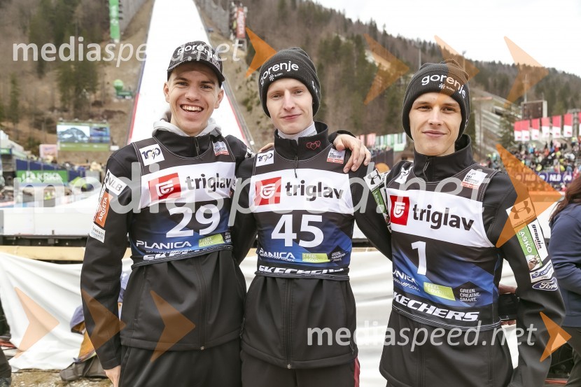  Žak Mogel, smučarski skakalec;  Lovro Kos, smučarski skakalec;  Matija Vidic, smučarski skakalecPlanica 2024, četrtek