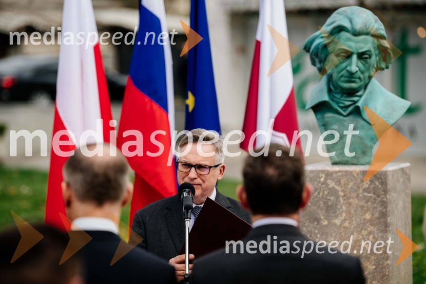  Krzysztof Olendzki, poljski veleposlanikV Kranju postavili doprsni kip Prešernovega poljskega sodobnika