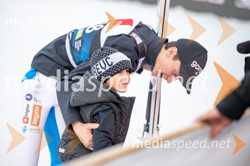  Ludvik Prevc;  Peter  Prevc, smučarski skakalecPlanica 2024, petek in zmaga Petra Prevca