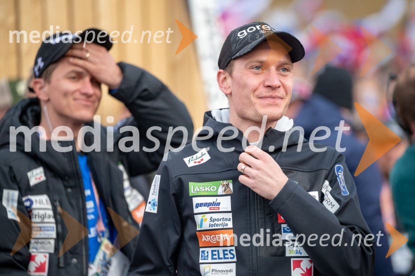  Anže Lanišek, smučarski skakalecPlanica 2024, petek in zmaga Petra Prevca