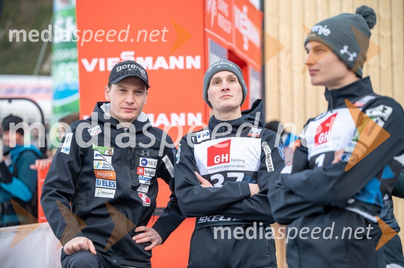  Anže Lanišek, smučarski skakalec;  Domen Prevc, smučarski skakalecPlanica 2024, petek in zmaga Petra Prevca