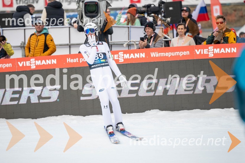  Timi Zajc, smučarski skakalecPlanica 2024, petek in zmaga Petra Prevca
