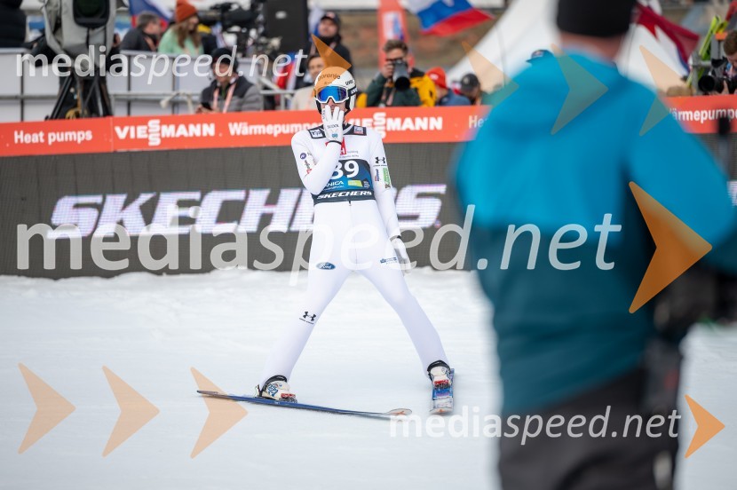  Timi Zajc, smučarski skakalecPlanica 2024, petek in zmaga Petra Prevca