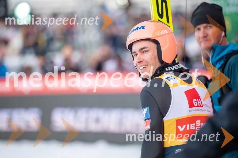  Stefan Kraft, smučarski skakalec (Avstrija)Planica 2024, petek in zmaga Petra Prevca
