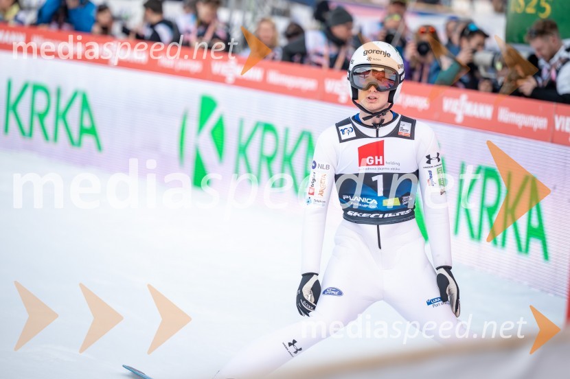  Maksim Bartolj, smučarski skakalecPlanica 2024, petek in zmaga Petra Prevca