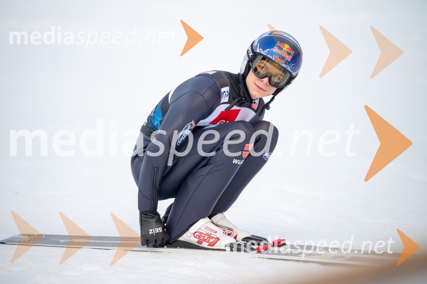  Andreas Wellinger, smučarski skakalec (Nemčija)Planica 2024, petek in zmaga Petra Prevca