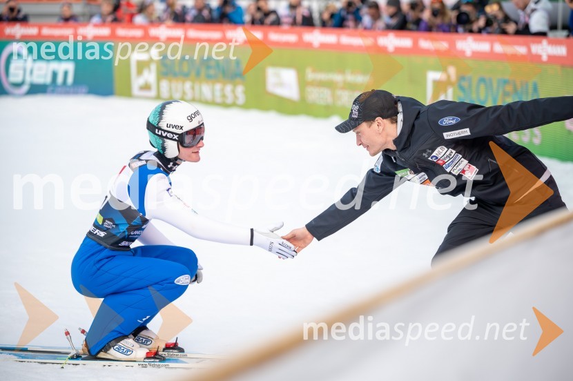  Domen Prevc, smučarski skakalec;  Anže Lanišek, smučarski skakalecPlanica 2024, petek in zmaga Petra Prevca