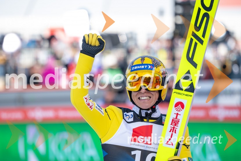  Noriaki Kasai, smučarski skakalec (Japonska)Planica 2024, petek in zmaga Petra Prevca