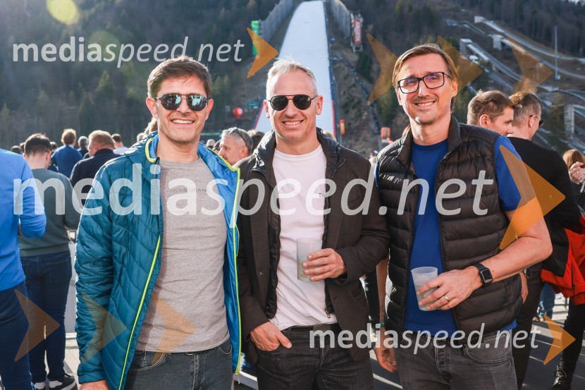  Matjaž Rakovec, župan Mestne občine Kranj;  Andrej Latin;  ... Planica 2024, petek in zmaga Petra Prevca