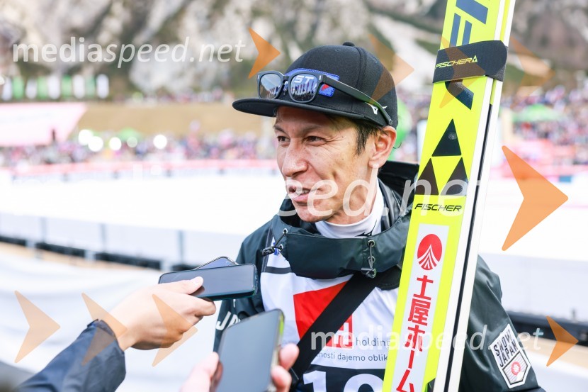  Noriaki Kasai, smučarski skakalec (Japonska)Planica 2024, petek in zmaga Petra Prevca