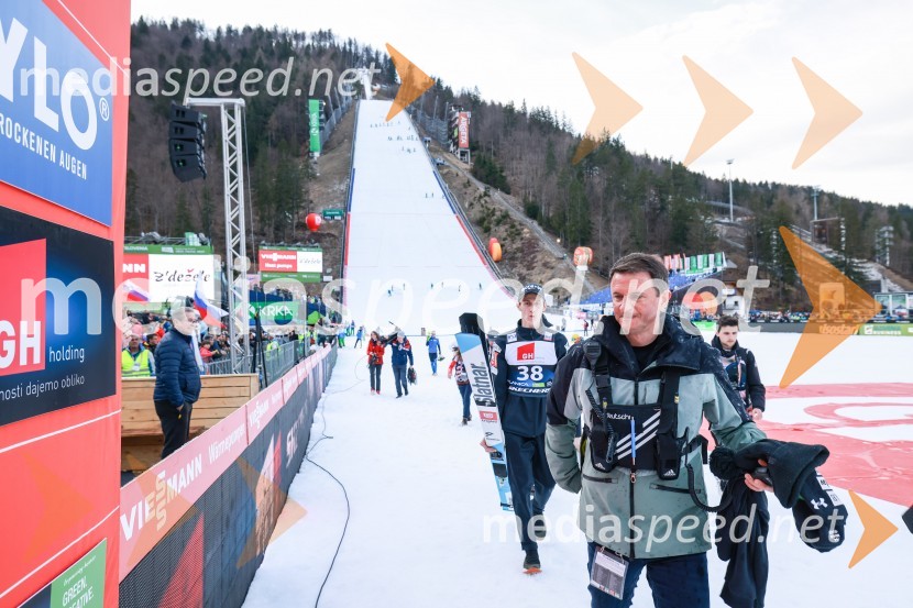  Tomi Trbovc, PR, Smučarska zveza SlovenijePlanica 2024, petek in zmaga Petra Prevca