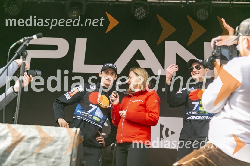  Peter  Prevc, smučarski skakalec;  Anja Hlača Ferjančič, novinarka, RTVPlanica 2024, sobota