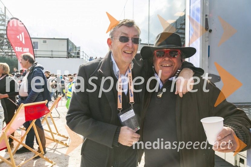 dr. Andrej Stare, televizijski komentator;  Peter Lovšin - Pero, pevecPlanica 2024, sobota