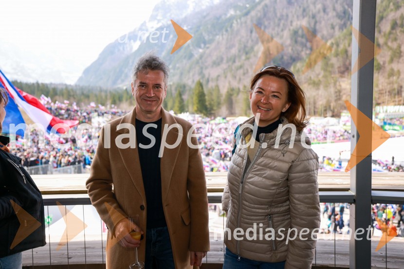 dr. Robert Golob, predsednik vlade RS;  Tanja Fajon, podpredsednica vlade in ministrica za zunanje zadevePlanica 2024, sobota