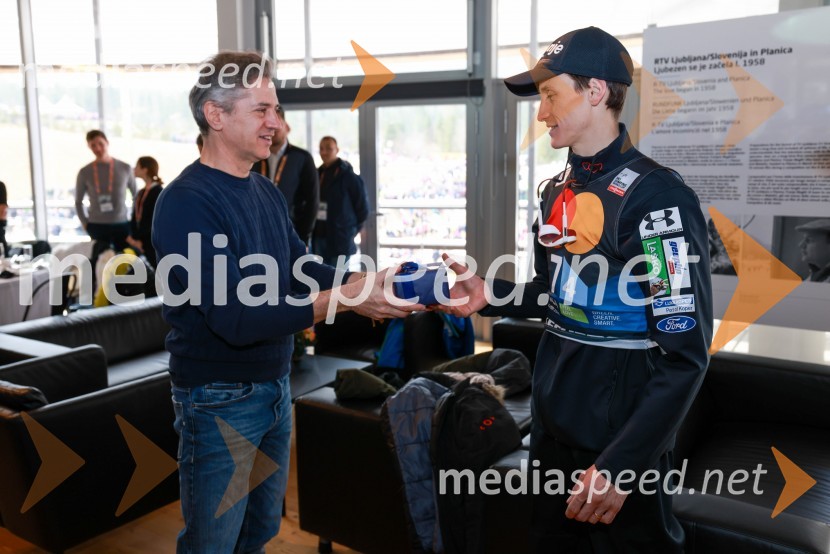 dr. Robert Golob, predsednik vlade RS;  Peter  Prevc, smučarski skakalecPlanica 2024, sobota