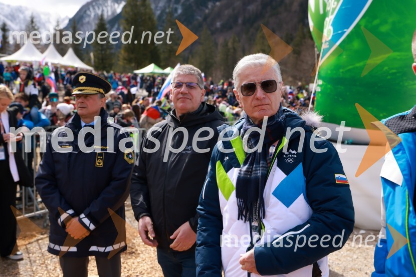 mag. Robert Ferenc, namestnik generalnega direktorja policije;  Boštjan Poklukar, minister za notranje zadeve RS;  Franjo Bobinac, predsednik, Olimpijski komite SlovenijePlanica 2024, nedelja