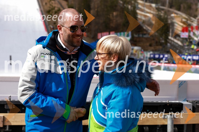  Uroš Zupan, direktor, Smučarska zveza Slovenije ; dr. Nataša Pirc Musar, predsednica Republike SlovenijePlanica 2024, nedelja