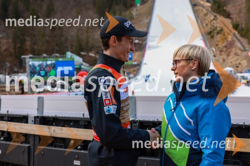  Peter  Prevc, smučarski skakalec; dr. Nataša Pirc Musar, predsednica Republike SlovenijePlanica 2024, nedelja