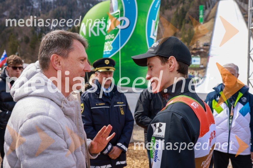  Boštjan Napast, predsednik uprave, ENNA;  Peter  Prevc, smučarski skakalecPlanica 2024, nedelja