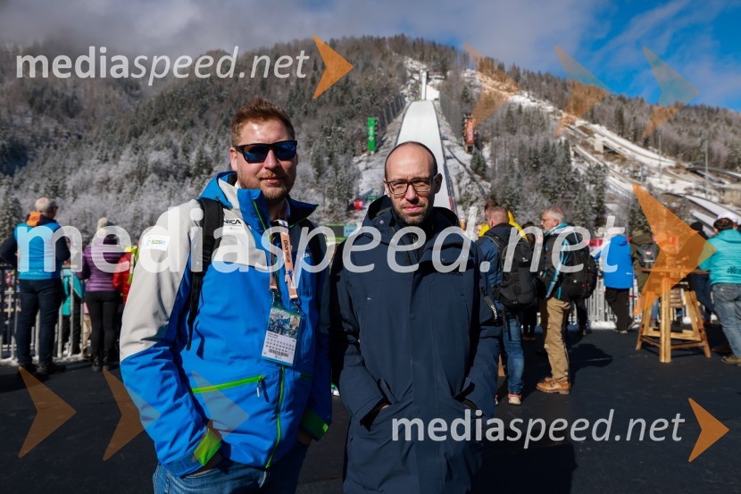  Mitja Urbanc, vodja protokola;  Luka Steiner, podpredsednik, Smučarska zveza SlovenijePlanica 2024, nedelja