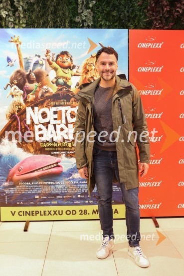  David Urankar, televizijski voditelj, manekenPremiera animiranega filma Noetova barka, Cineplexx