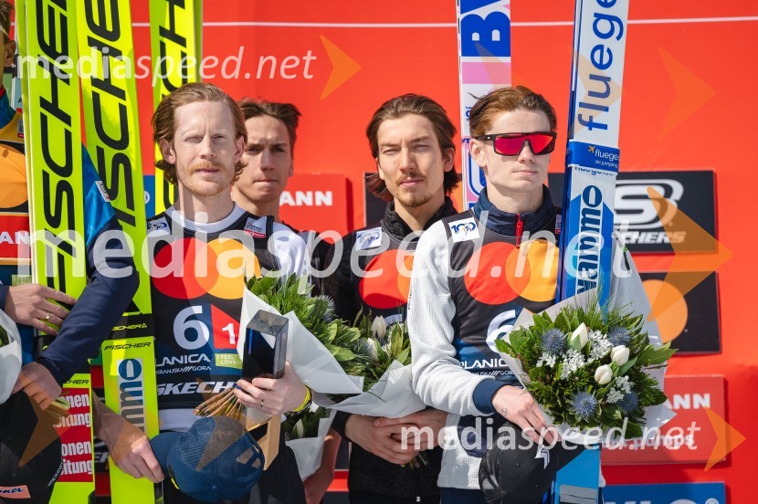  Robert  Johansson, smučarski skakalec (Norveška);  Benjamin Oestvold, smučarski skakalec (Norveška);  Johann Andre Forfang, smučarski skakalec;  Marius Lindvik, smučarski skakalec (Norveška)Planica 2024, sobota