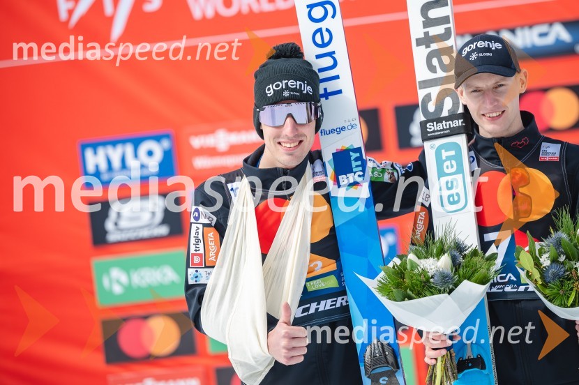  Timi Zajc, smučarski skakalec;  Lovro Kos, smučarski skakalecPlanica 2024, sobota