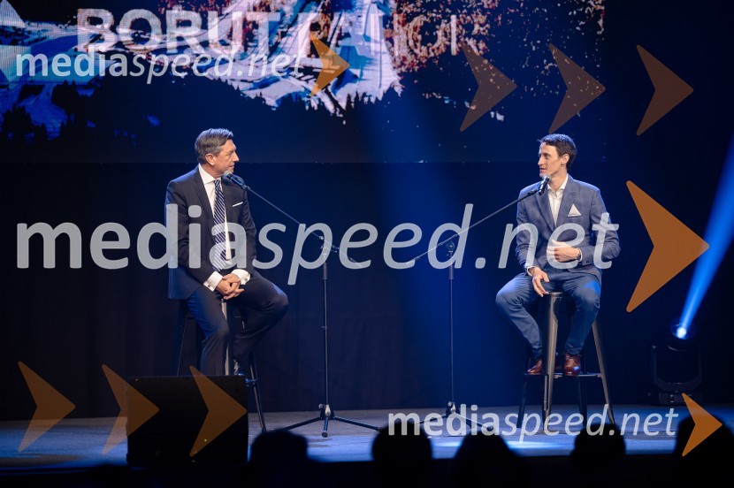  Borut Pahor, nekdanji predsednik Republike Slovenije;  Peter  Prevc, smučarski skakalecZlata preproga ob zaključku kariere Petra Prevca