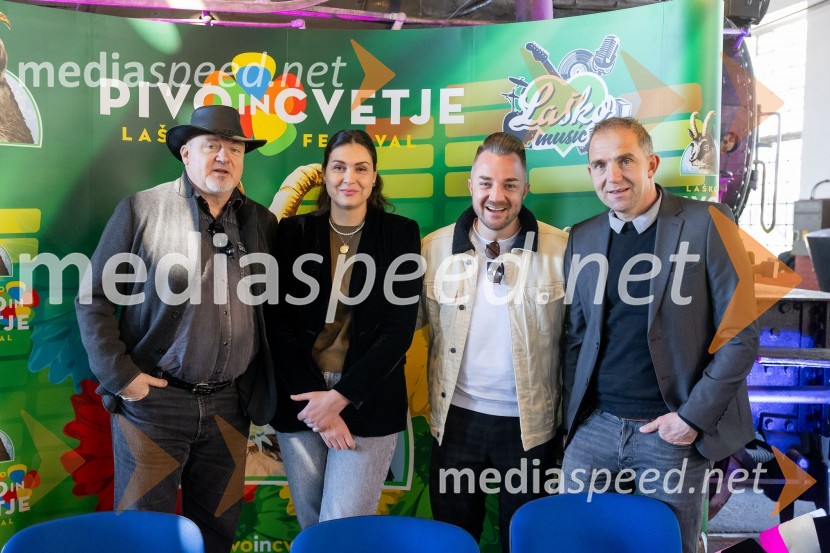  Urban Centa, programski direktor festivala Pivo in cvetje Laško;  Tina Belej, direktorica, Stik Laško - Center za šport, turizem, informiranje in kulturo Laško;  Dejan Krajnc, glasbenik, Dejan Dogaja;  Urban Kramberger,  direktor festivala Pivo in cvetje, manager blagovne skupine PLU59. festival Pivo in cvetje Laško, novinarska konferenca