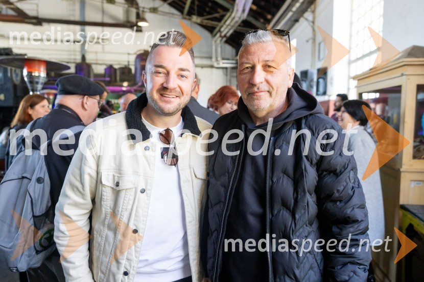  Dejan Krajnc, glasbenik, Dejan Dogaja;  Aleš Uranjek, glasbeni menedžer, bobnar Šank Rock59. festival Pivo in cvetje Laško, novinarska konferenca