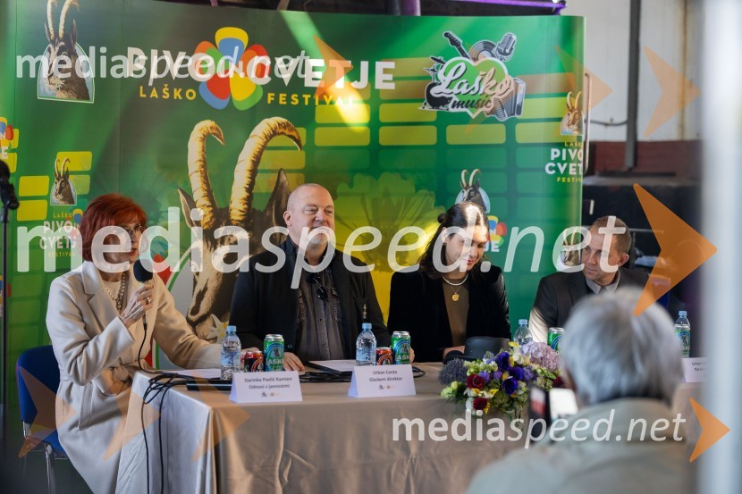  Darinka Pavlič Kamien, strokovnjakinja za komuniciranje;  Urban Centa, programski direktor festivala Pivo in cvetje Laško;  Tina Belej, direktorica, Stik Laško - Center za šport, turizem, informiranje in kulturo Laško;  Urban Kramberger,  direktor festivala Pivo in cvetje, manager blagovne skupine PLU59. festival Pivo in cvetje Laško, novinarska konferenca