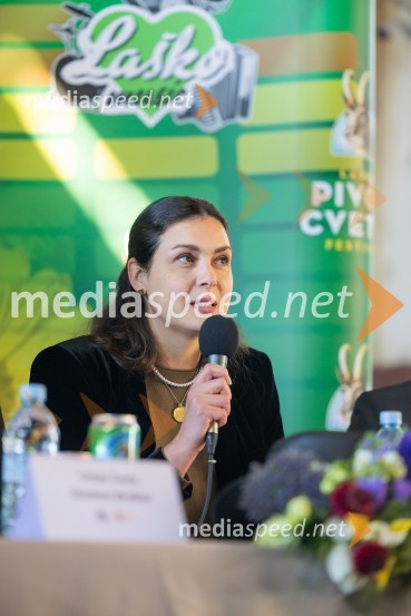 Tina Belej, direktorica, Stik Laško - Center za šport, turizem, informiranje in kulturo Laško59. festival Pivo in cvetje Laško, novinarska konferenca
