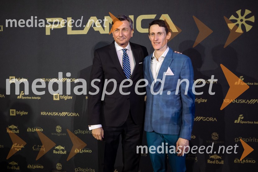  Borut Pahor, nekdanji predsednik Republike Slovenije;  Peter  Prevc, smučarski skakalecZlata preproga ob zaključku kariere Petra Prevca