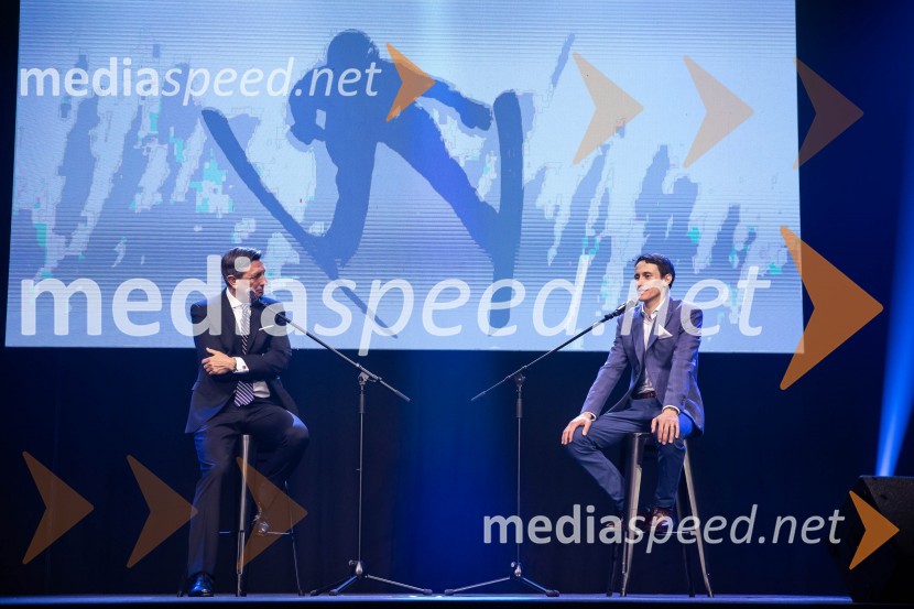  Borut Pahor, nekdanji predsednik Republike Slovenije;  Peter  Prevc, smučarski skakalecZlata preproga ob zaključku kariere Petra Prevca