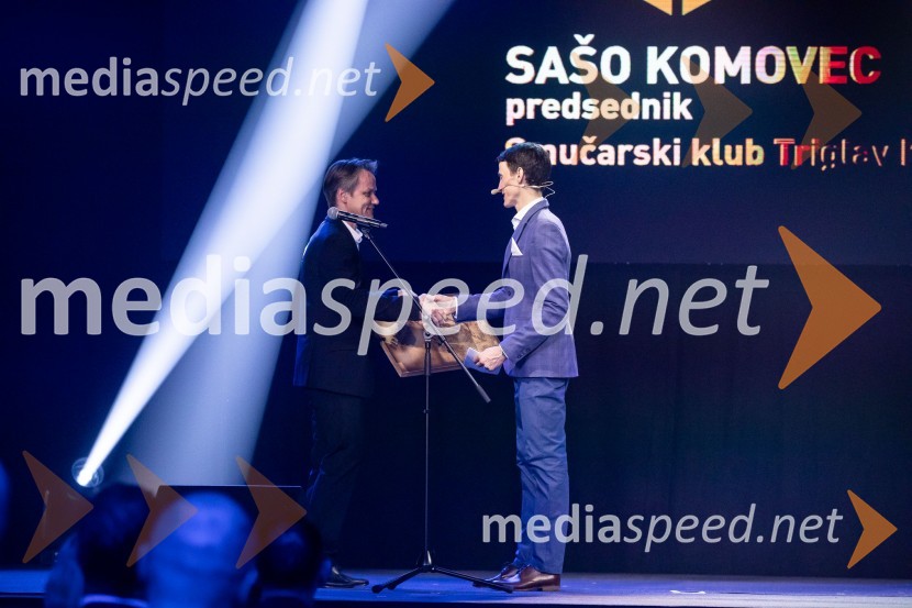  Sašo Komovec, SK Triglav Kranj;  Peter  Prevc, smučarski skakalecZlata preproga ob zaključku kariere Petra Prevca