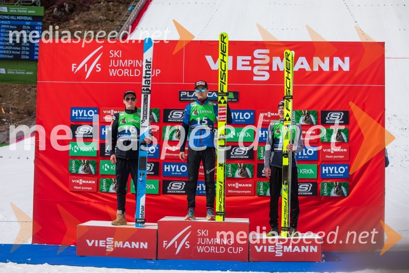  Domen Prevc, smučarski skakalec;  Daniel Huber, smučarski skakalec (Avstrija);  Aleksander Zniszczol, smučarksi skakalec (Poljska)Planica 2024, nedelja