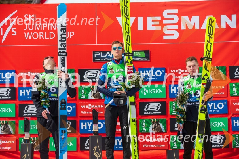  Domen Prevc, smučarski skakalec;  Daniel Huber, smučarski skakalec (Avstrija);  Aleksander Zniszczol, smučarksi skakalec (Poljska)Planica 2024, nedelja